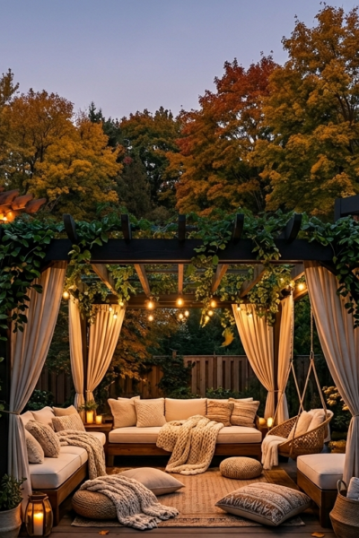 13 Cozy Fire Pit Pergola Ideas