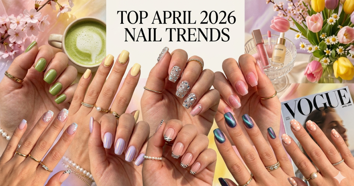 11 Trendy April Nail Ideas Dominating 2026
