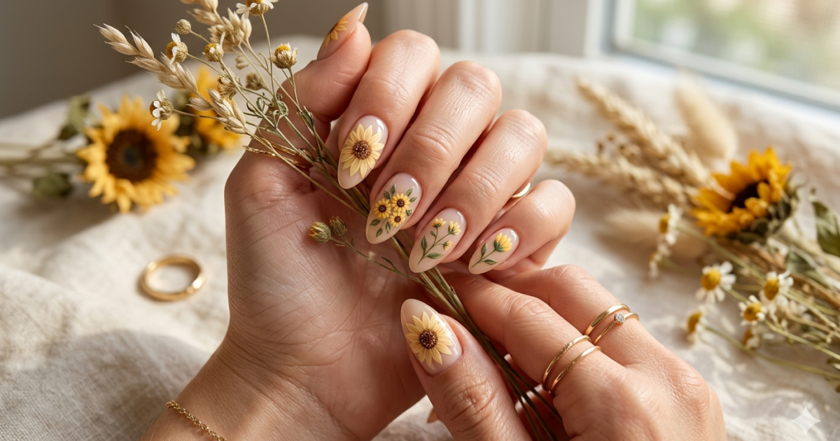 10 Aesthetic Sunflower Nail Ideas That Will Brighten Your Day